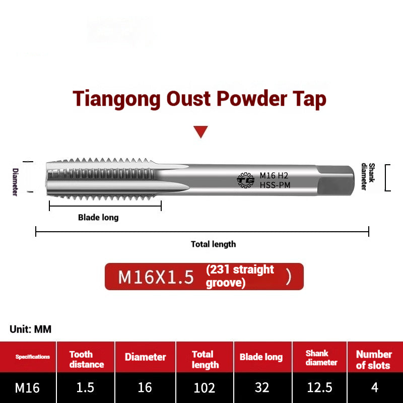 1097-Powder metallurgy machine taps stainless steel special taps straight groove spiral apex screw tip taps taps Shandong Denso Pricision Tools Co.,Ltd.